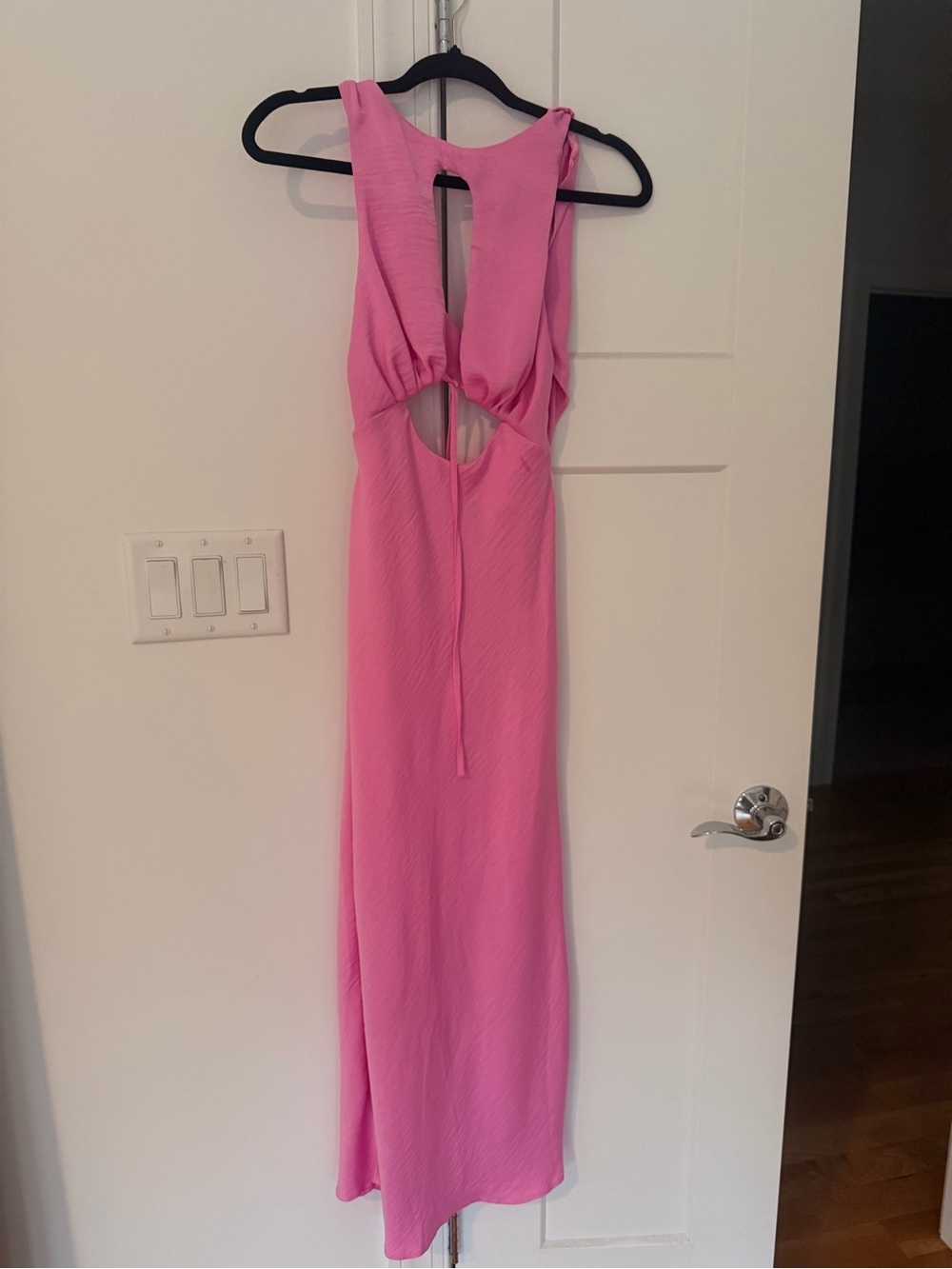 ASOS Pink Sleeveless Cutout Maxi Dress